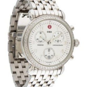 Gorgeous Michele Diamond Bezel Watch